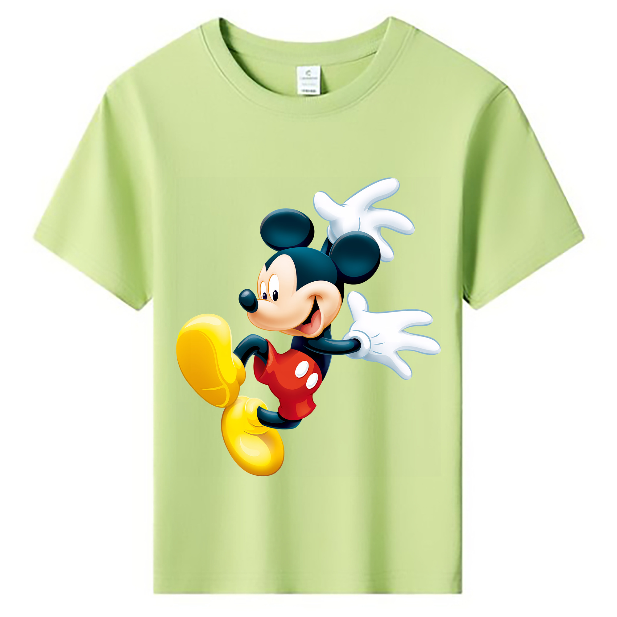 （画像用） ミッキーマウス Mickey Mouse 綿100％キッズTシャツ（フロントプリント）